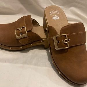 Dr. Scholl's Faux Wooden Bottom Classic Clogs, size 7.5, new